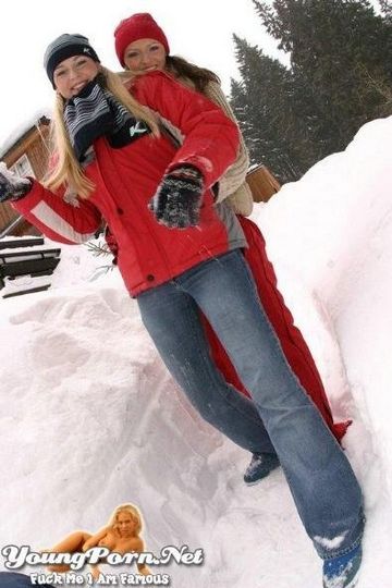 Горячий лесбийский секс очаровательных девчонок на свежем воздухе зимним днем @ gang.truba-rf.ru